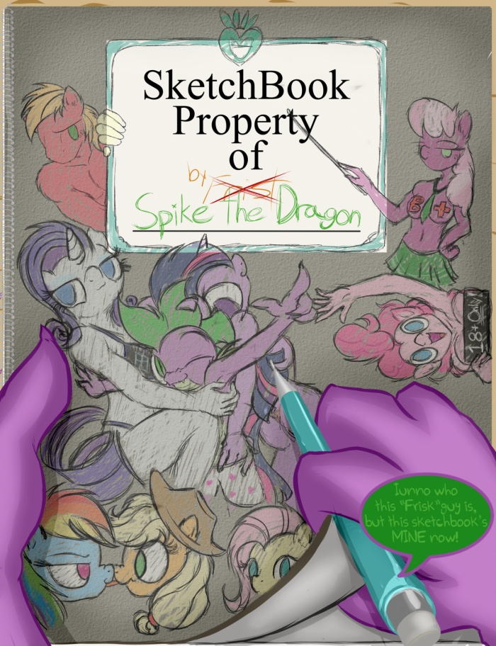 Blackwoman Sketchbook: Property Of Spike - My Little Pony Friendship Is Magic Small Tits