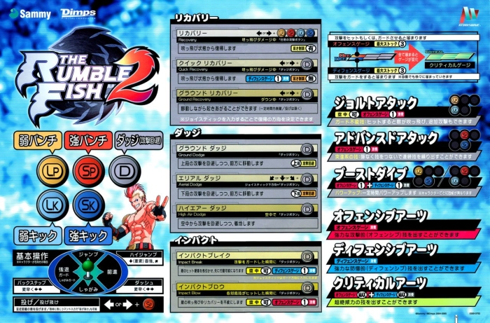 And Rumble Fish 2 JP Arcade Materials - Rumble Fish