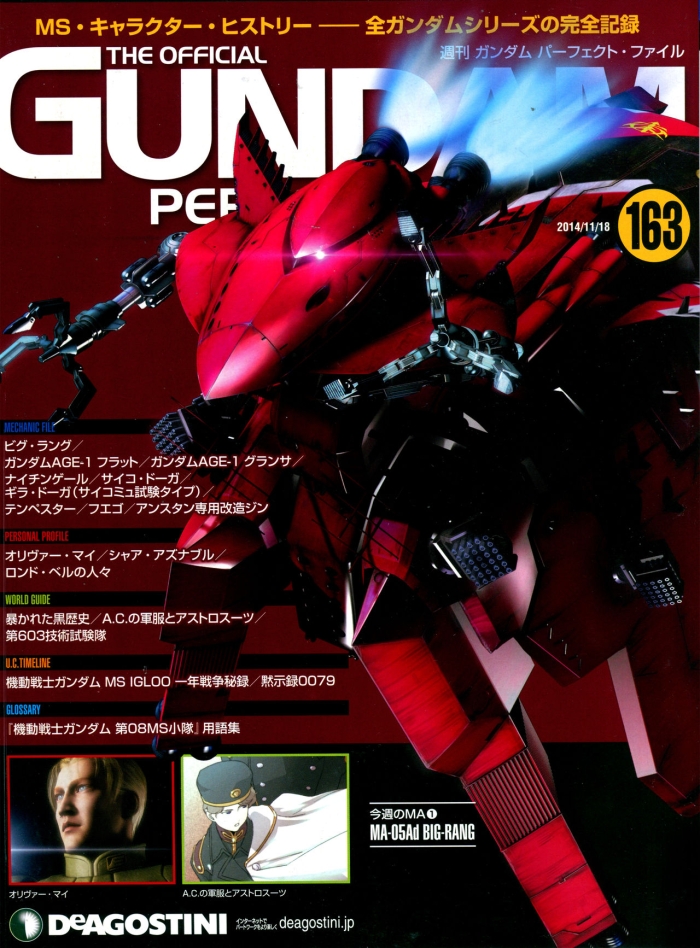 Footfetish The Official Gundam Perfect File No.163 - Gundam Mobile Suit Gundam