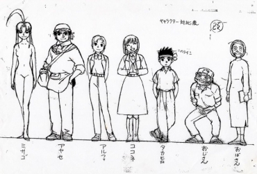Twinkstudios Yokohama Kaidashi Kikou Character Object & Reference Sketches 1998 OVA's – Yokohama Kaidashi Kikou