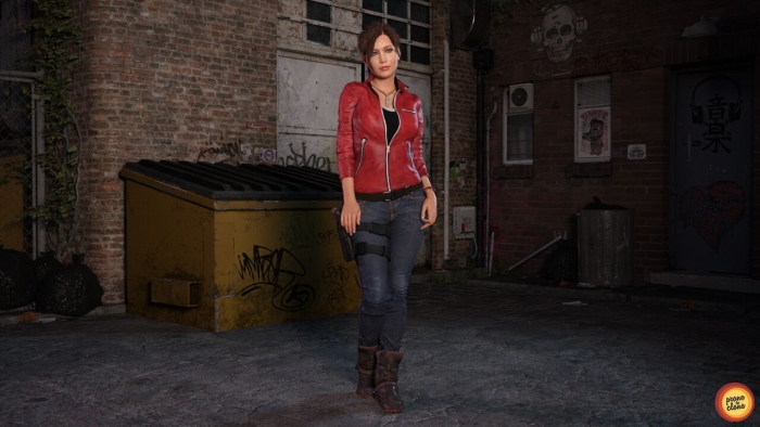Calcinha ProneToClone   Jennifer Lawrence Cosplay Claire Redfield - Resident Evil Caught