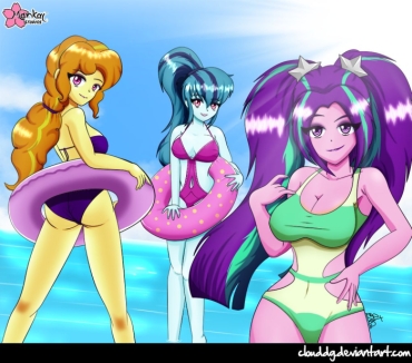 [CloudDG] The Dazzlings Beach Collection (My Little Pony: Equestria Girls)