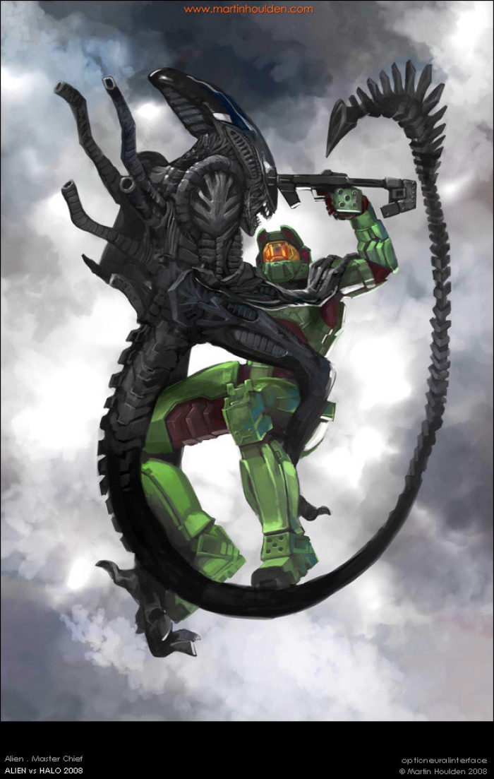 Huge Cock Predator - Alien Vs Predator Halo Girl