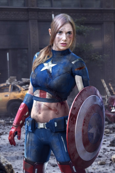 Groping Captain America : Female Version – Avengers Pervs