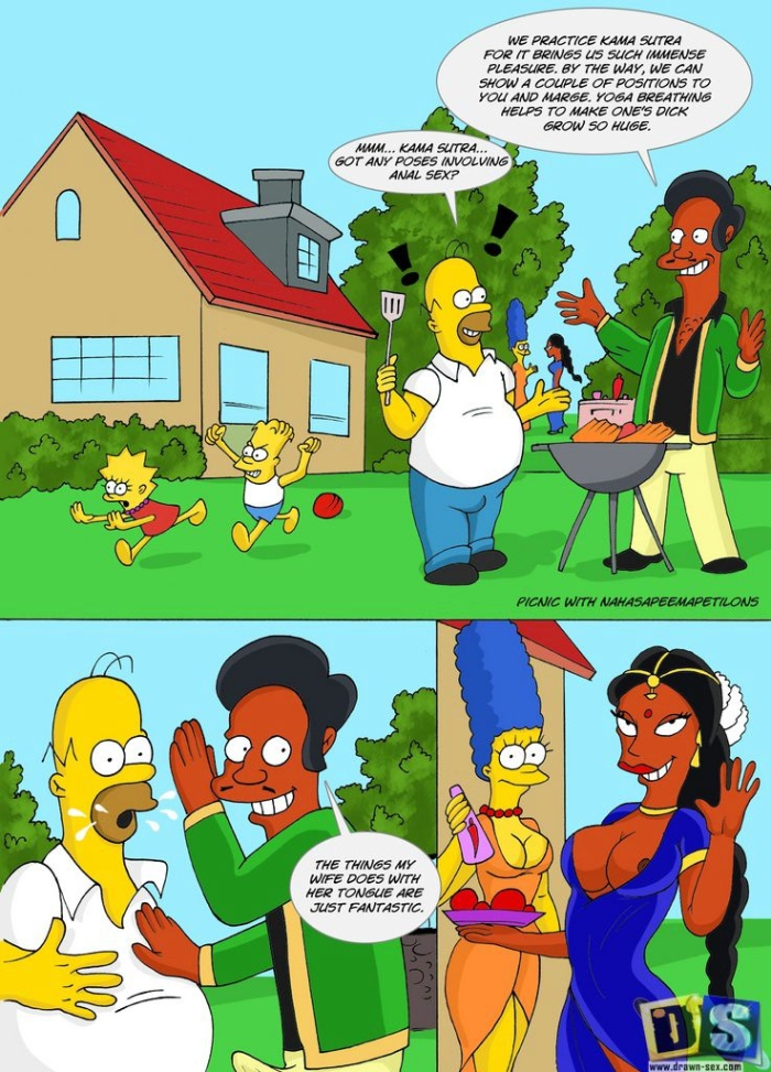 Gay Hunks Picnic With Nahasapeemapetilons - The Simpsons Sis
