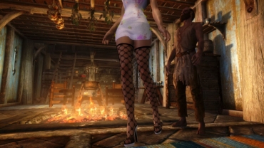 Magrinha <SKYRIM> Sexy Woman With Old Man And Beggars – The Elder Scrolls Lingerie
